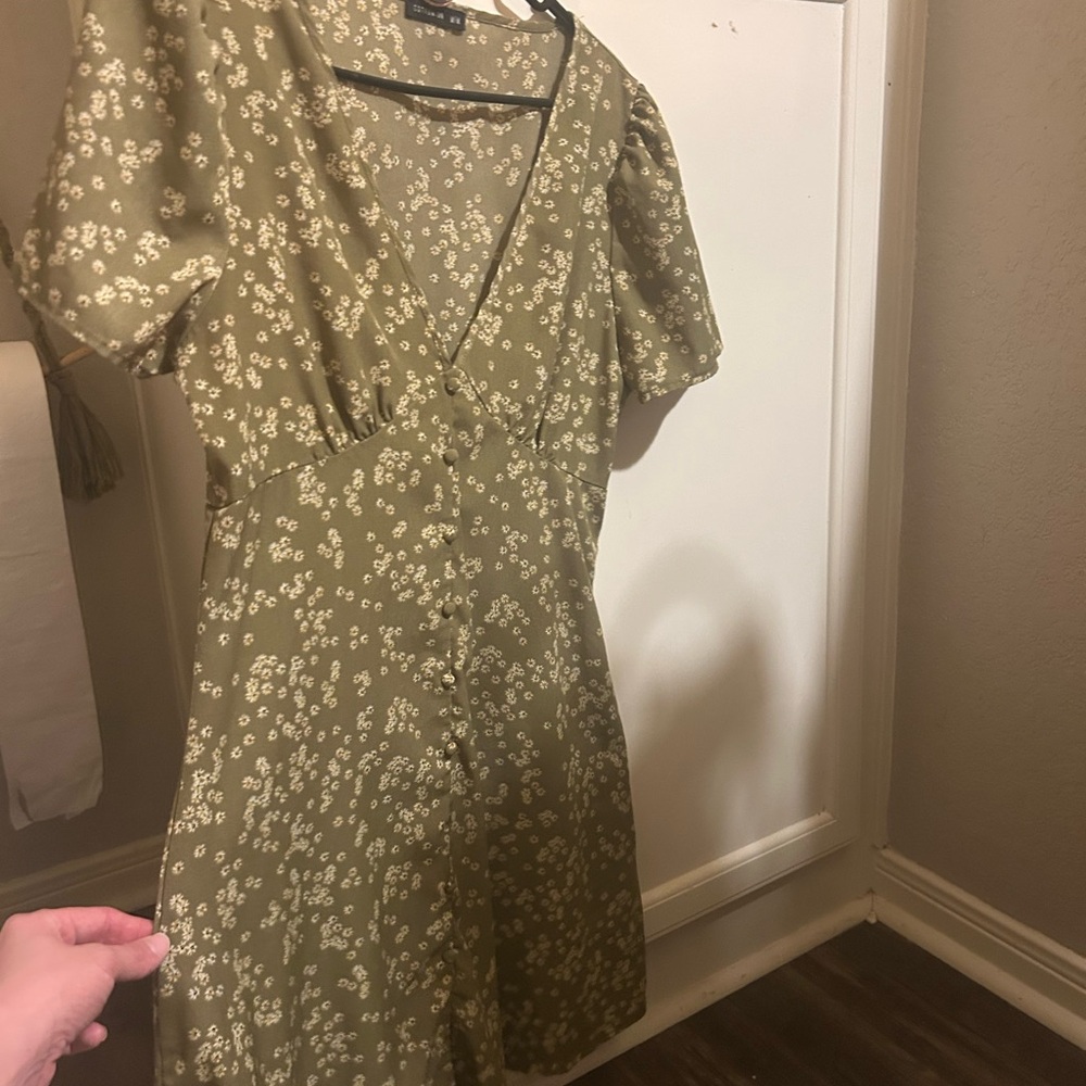Floral Green Dress